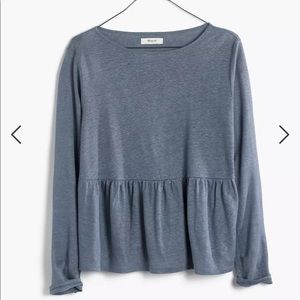 Madewell Modern Linen Flare-Hem Tee